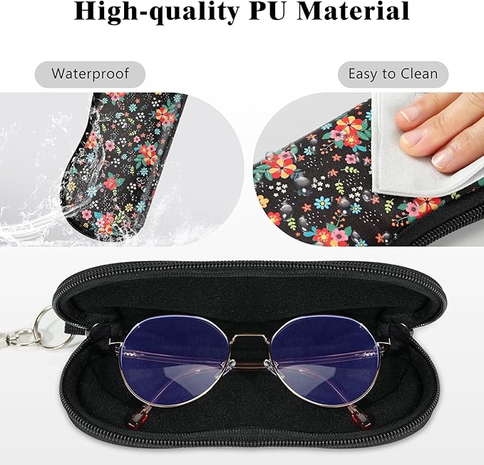 MoKo Sunglasses Soft Case Ultra Light Neoprene Zipper Eyeglass Case for Men Women