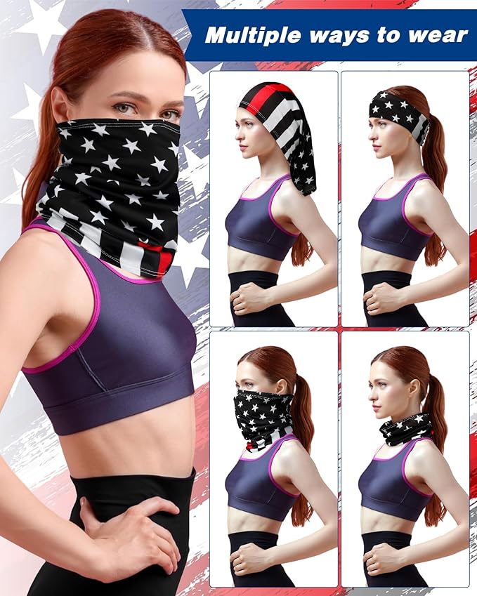 Cuffbow 12 Pack Neck Gaiters Face Mask Balaclava for Men Women Cooling Neck Gaiter Summer UV Protection Scarf