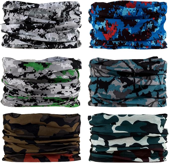 Neck Gaiter for Men Women Headwear Bandana Head Wrap Face Scarf Mask Cover Warmer Balaclava-Seamless & Versatile