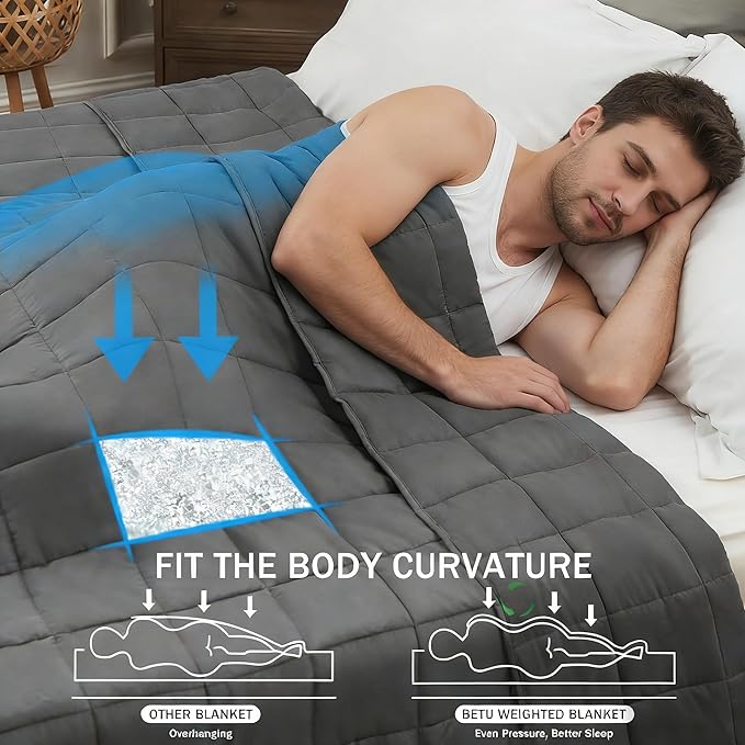 Weighted Blanket for Adults 25lbs, 88"x104", Cal King Cooling Heavy Throw Blanket for 220-280lbs, Microfiber Soft Thick Big Blankets Weighted Comforter Breathable Gifts for Sleeping, Grey