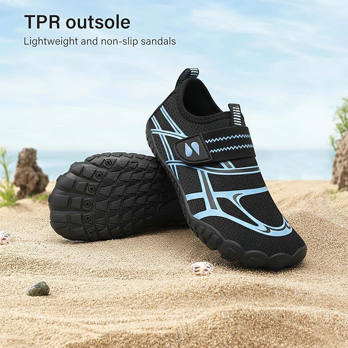 Stelle Kids Water Shoes Wide Toe Box Barefoot Quick Dry Non-Slip Aqua Shoes for Boys Girls Toddler Beach Swim Pool