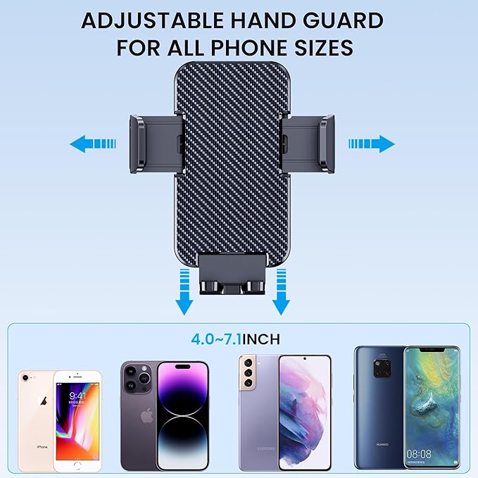 GUWEZ Phone Holders for Your Car [Military Grade Suction Ultra Strong Base] Cell Phone Car Holder 3 in 1 Dashboard/Windshield/Air Vent Hands-Free for Dash Accents iPhone Android