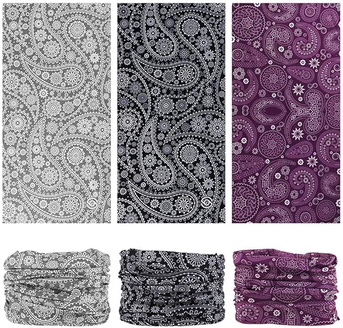VANCROWN Headband Neck Gaiter Head Wrap Headwear Face Mask Magic Scarf Bandana for Men and Women