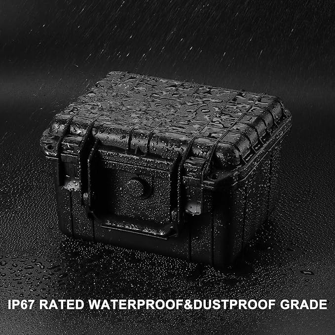 Mayouko Portable Tool Box with Shock- Proof Sponge, Water Proof Grade IP67, Waterproof Hard Case with Foam Insert, Handheld Gimbal Explosion-Proof Box, Waterproof Hard Case, 10.6 x 9.7 x 6.9 inch