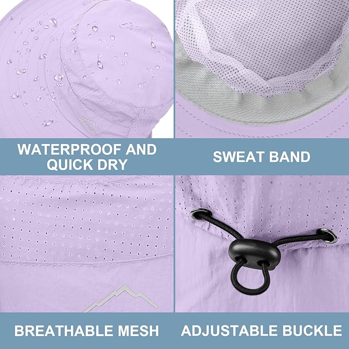 Sun Hat for Men Women with Neck Flap,UPF 50+ UV Protective Hiking Fishing Hats,Wide Brim Sun Hat for Women&Men