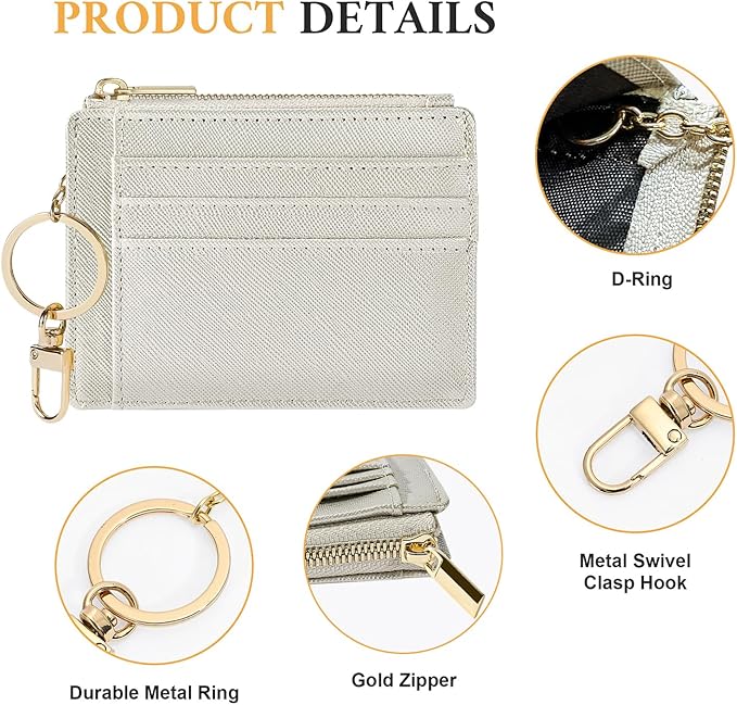 Sodsay Card Case Slim Front Pocket Wallet for Women Credit Card Holder with Keychain | Slim, Credit Card Holder, Front Pocket, with Keychain | Slim