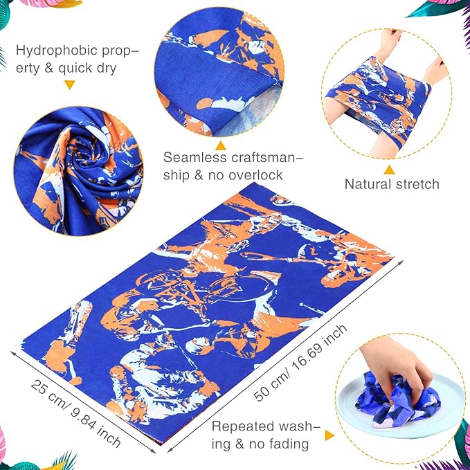 Tarpop 12/30 Pcs Neck Gaiters Scarf Elastic Wrap Headband Sweat Absorbing Bandana for Women Men Sports Yoga Running