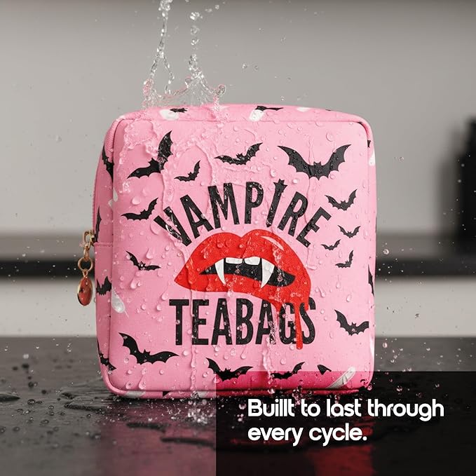 Period Pouch – Compact, Stylish, Discreet Period Bag For School with Waterproof Lining Fits Pads & Tampons, Cute Pad Bag for Teens, Travel, School, Girls Period Kit