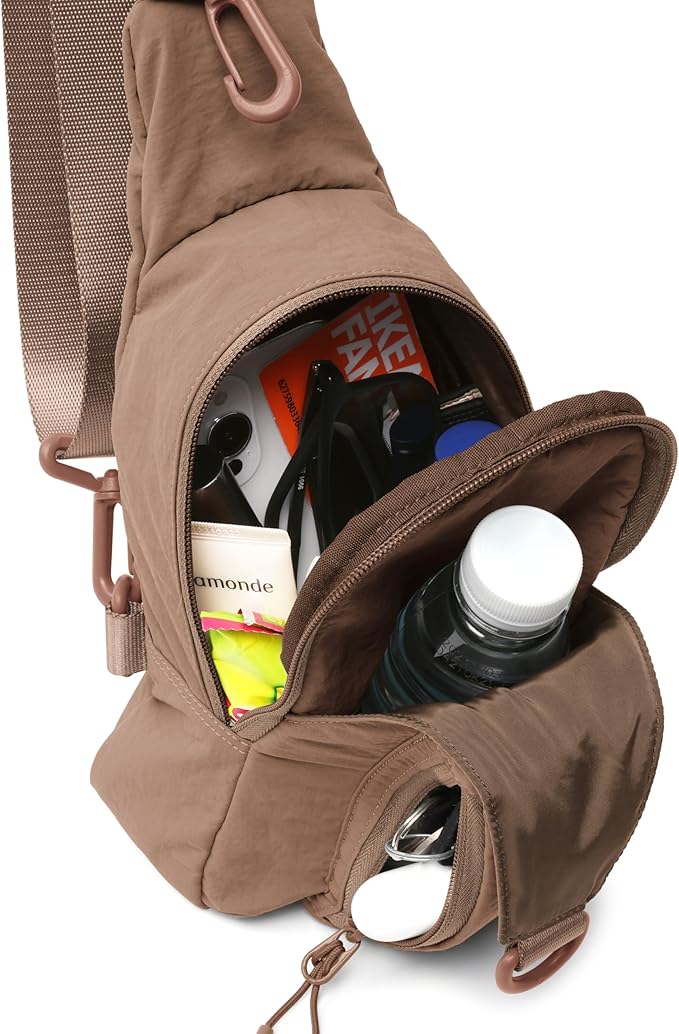 ODODOS Sling Bag with Adjustable Straps Crossbody Chest Bag Lightweight Backpack for Casual Traveling Hiking