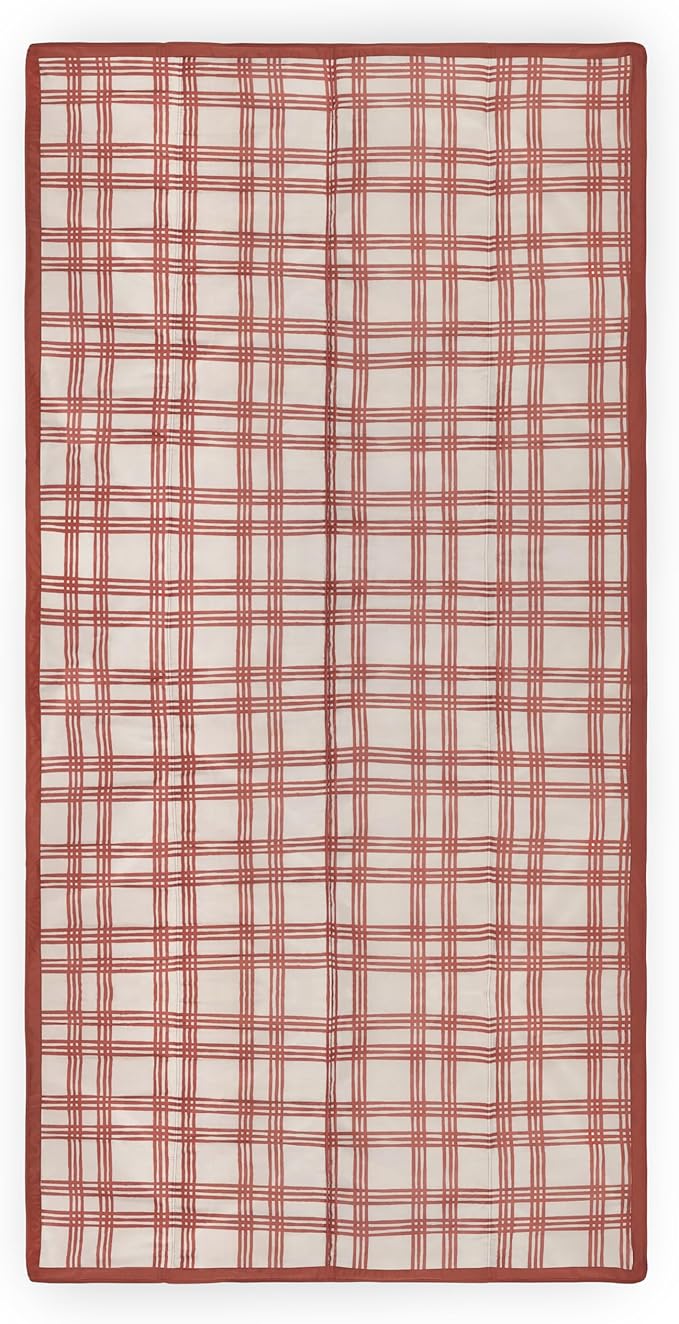 Little Unicorn 5'x5' Outdoor Family Picnic & Beach Blanket | Durable & Water-Resistant Fabric | Compact Fold & Easily Wipes Clean | Zipper Pocket (Picnic Plaid)