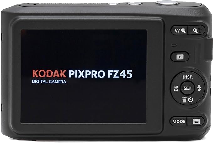 Kodak PIXPRO FZ45 16MP Digital Camera 4X Optical Zoom 27mm Wide Angle 1080P Full HD Video 2.7" LCD Camera (Red) + 64GB Card and Reader + Case + Memory Wallet + Tripod + Cleaning Bundle