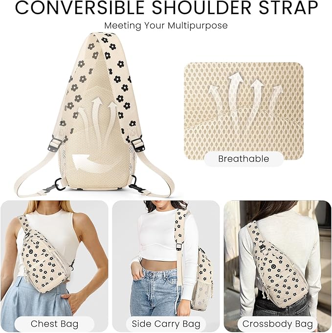 Small Crossbody Purses Bags for Women Men Travel, Chest Sling Bag Women Casual Cross Body Bag for Woman Sling Backpack