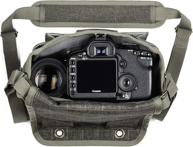 Think Tank Retrospective 4 V2.0 Canvas Shoulder Bag for Mirrorless or Standard DSLR Cameras and Photo Accessories - Pinestone - X-Small
