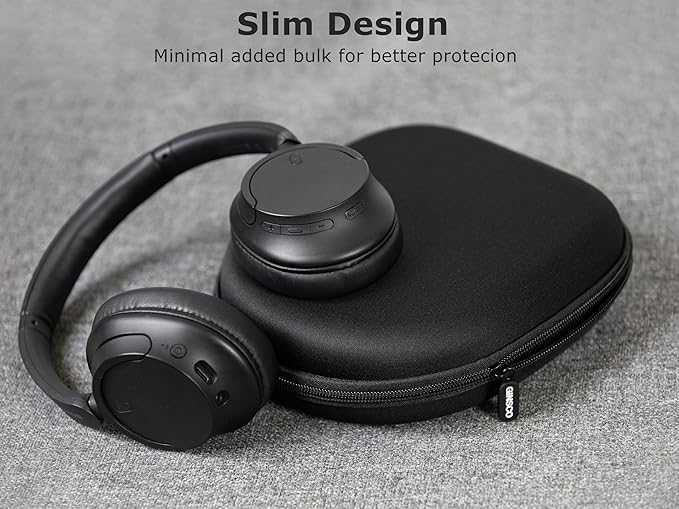 Ginsco Universal Headphone Case Compatible with JBL Tune 510BT 720BT, Sony WH-CH 720N/WH-CH520, with Sony/JBL/Soundcore Life Q20i Q30/BERIBES/TOZO/KVIDIO etc Wireless Headphones (Satin Black)