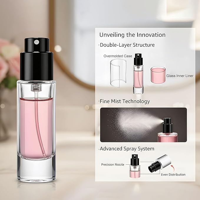 5ml Perfume Travel Refillable Bottle Perfume Atomizer, Travel Size Perfume Bottle,12pcs Glass Bayonet Mount Fragrance Atomizers for Trip, Leak-proof Cologne Sprayer Bottles