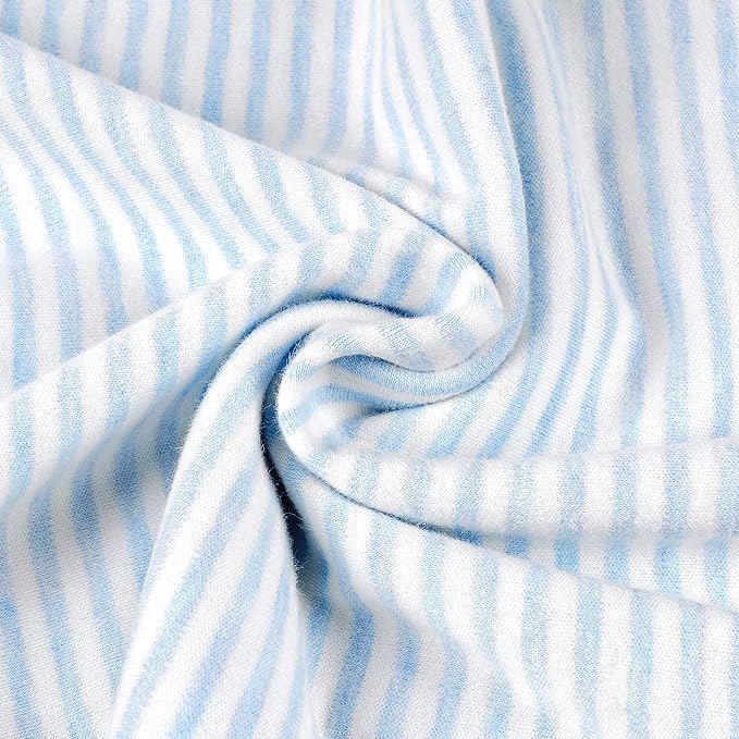 Zenssia Organic Cotton Toddler Pillowcase/Travel Pillowcase Pack of 2 Set 13x18 Inches with Envelope Closure - Soft & Breathable Baby Pillow Case Cover Blue Stripe