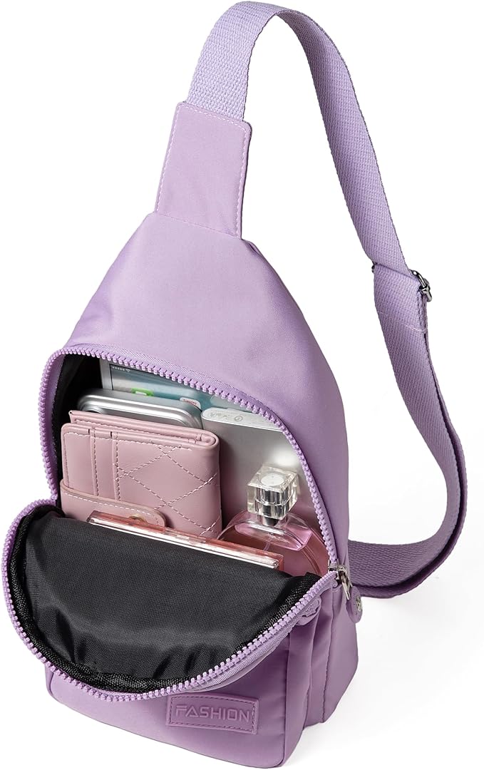 Banelu Small Sling Backpack Crossbody Bags for Women, Small Sling Bag Cross Body Bag Crossbody Purses - Purple