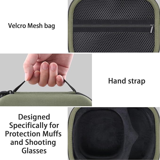 Storage Case Compatible with Walkers Razor Slim/Howard Leight Honeywell Impact Sport Electronic Ear Protection Muffs