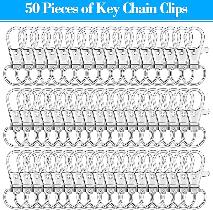 Anezus 150 Pcs Swivel Key Chain Lanyard Carabiner Hook for Key Chain Rings Lanyard