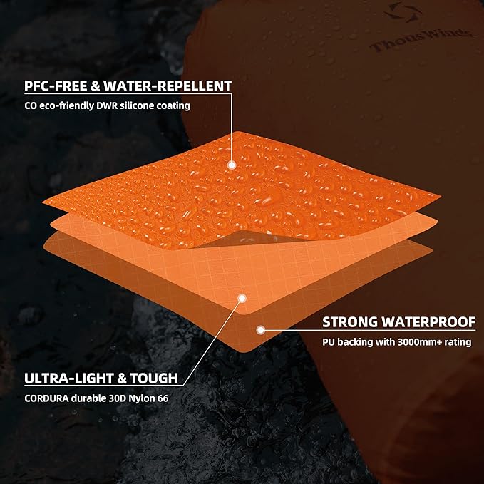 Thous Winds Heavy Duty Waterproof Dry Bag, 36L Lightweight Roll Top Dry Storage for Travel, Camping, Hiking, Kayaking, Fishin