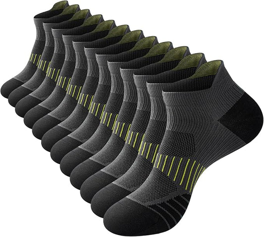 Ankle Compression Socks for Men and Women 6 Pairs, Low Cut Breathable Seamless short Running Socks with Arch Support