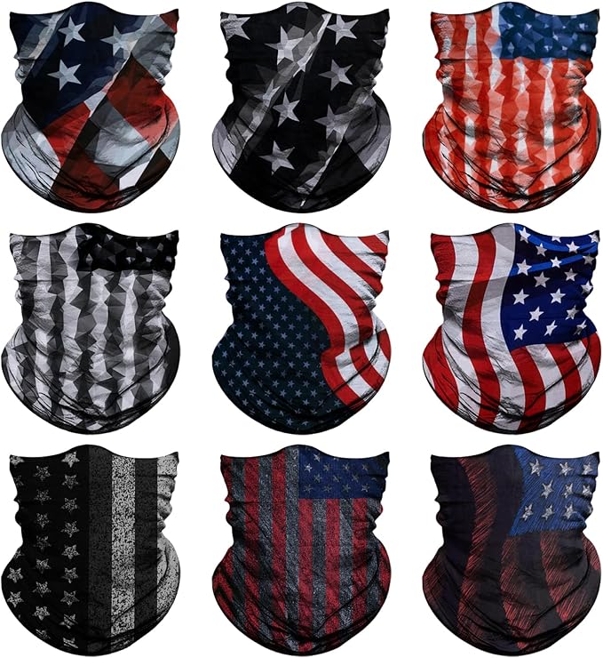Neck Gaiter for Men Women Headwear Bandana Head Wrap Face Scarf Mask Cover Warmer Balaclava-Seamless & Versatile