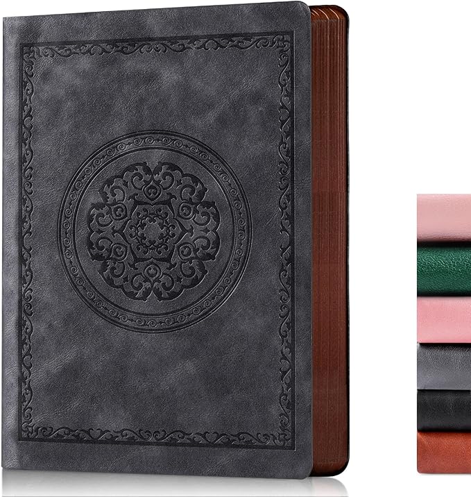 Fetinar 2026 Leather Vintage Journal Notebook,300 Pages,Leather Softcover Lined Journal Notebooks for Women Men,Notebook Journals for Writing Travel,Business,Office,8.5'' X 11.3''