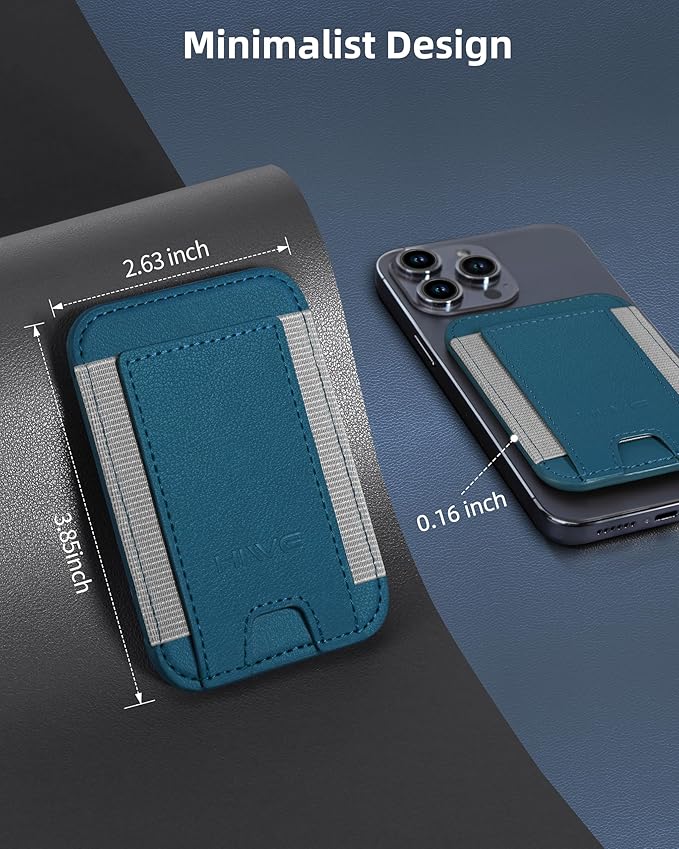 HiWe for MagSafe Wallet: 7-Card Holder, RFID Blocking, Strong Magnet for iPhone 12-17 Series, Slim, 1 Slot