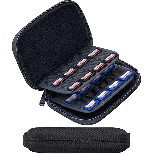 ButterFox 32-120 Switch Game Case for Nintendo Switch, Switch Game Card Storage Holder or SD Memory Card Case (32 Black)