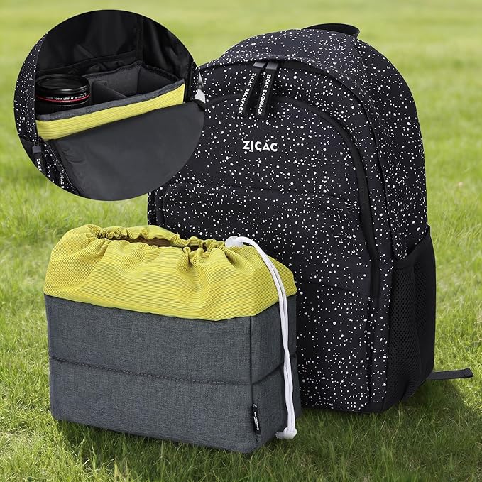 Koolertron Waterproof DSLR Camera Bag with Removable Insert, Adjustable Compartments, Fits in Camera Bags - Protective Case for DSLR/SLR Cameras & Accessories