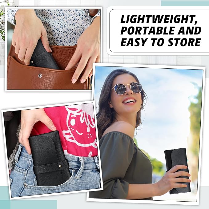 Nuogo 30 Pack Eyeglass Case Soft Glasses Case Studded Sunglasses Pouch Portable PU Leather Bag for Women Men