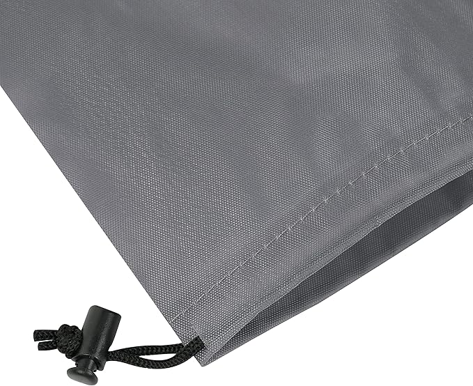 PALTERWEAR Drawstring Pouch with Toggle (9 x 12 Inch, 12 Pack, Grey) Nylon Cinch Bag for Travel, Gym, Hobby and Storage