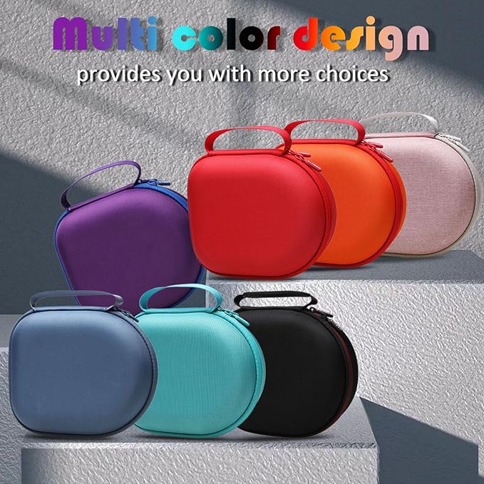 Headphone Headset Case Compatible with Audio-Technica ATH-M20x/JBL/Raycon/Soundcore Anker/Sony/Beats/JLab/TOZO/Logitech/BERIBES/KVIDIO Headphones, Large Headphone Case Hard Shell(Rose Gold)