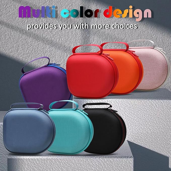 Headphone Headset Case Compatible with Audio-Technica ATH-M20x/JBL/Raycon/Soundcore Anker/Sony/Beats/JLab/TOZO/Logitech/BERIBES/KVIDIO Headphones, Large Headphone Case Hard Shell(Brown)