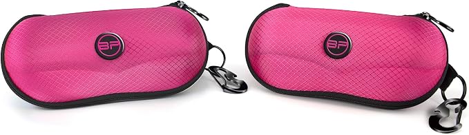 BLUPOND Sunglasses Case Semi Hard EVA Shell with Metal Hanging Hook Belt Clip Sun Glasses Storage