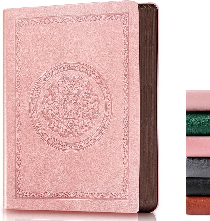 Fetinar 2026 Leather Vintage Journal Notebook,300 Pages,Leather Softcover Lined Journal Notebooks for Women Men,Notebook Journals for Writing Travel,Business,Office,7.1'' X 9.8''