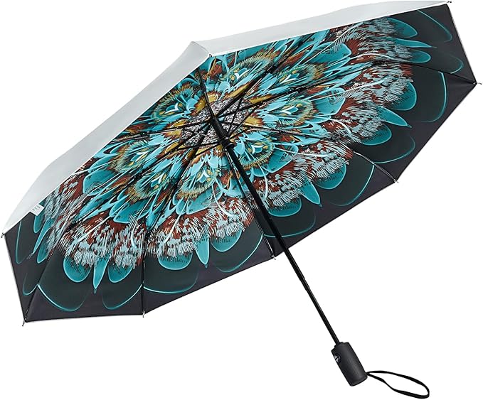 G4Free UPF 50+ UV Protection Large Travel Umbrella 42/46 Inch Auto Open Close Windproof Sun Blocking Umbrella