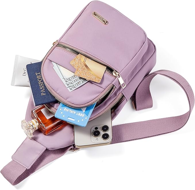 Banelu Crossbody Sling Backpack Sling Bag for Women, Small Cross Body Bag Crossbody Purse for Hiking Traveling Outdoors