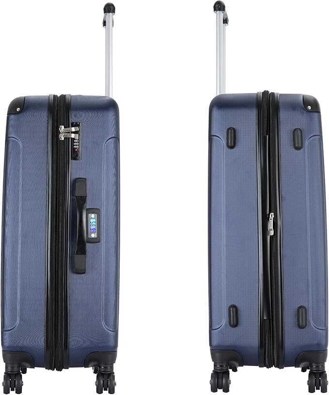 DUKAP INTELY Hardside Luggage Set with Spinner Wheel | Spacious Traveling Suitcase, Travel Suitcases with TSA Lock and Ergonomic GEL Handle | 2 Piece Set (20"/28") | Blue