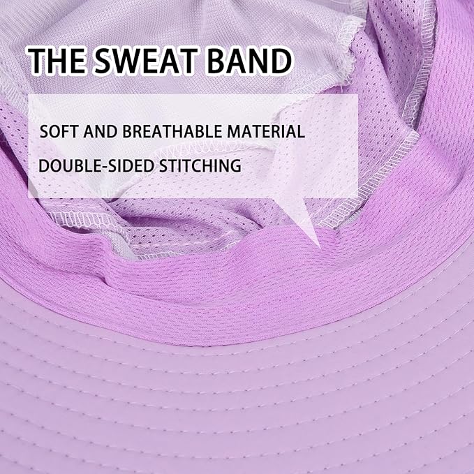 Sun Hats for Men Women Fishing Hat UPF 50+ Breathable Wide Brim Bucket Hats Summer UV Protection Safari Hat with Neck Flap