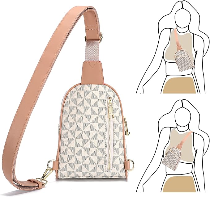 INICAT RFID Blocking Sling Bag, Anti Theft Crossbody Bag for Women Compact Travel Purses Leather