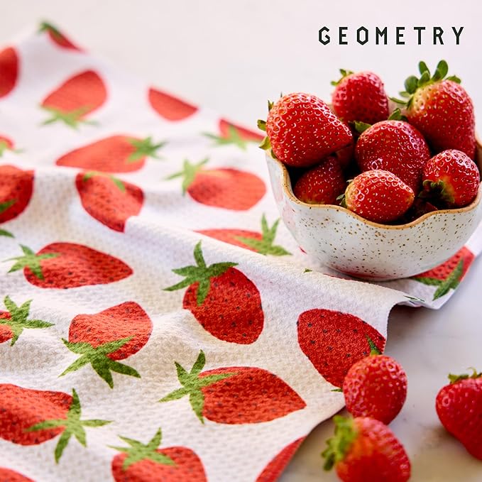 GEOMETRY Spring Kitchen Towels - Quick Dry Microfiber Cloth Spring & Summer Dish Towels for Kitchen Drying - Premium Quick Dry Towel - Paradise Blooming, 18" x 30" - 1-Pack