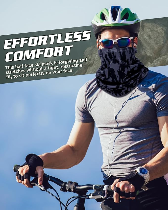 Cuffbow 12 Pack Neck Gaiters Face Mask Balaclava for Men Women Cooling Neck Gaiter Summer UV Protection Scarf