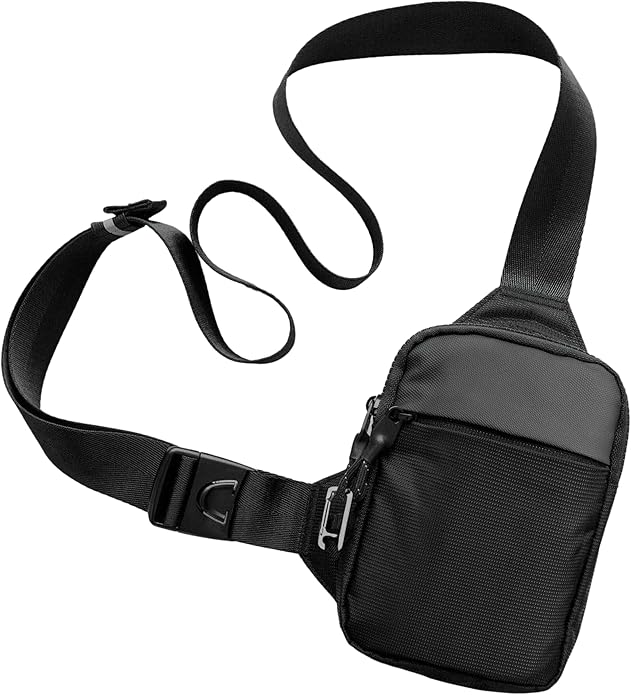 Travel Sling Bag for Men & Women - Small Water Resistant Crossbody Multipocket Chest Bag with Anti-Theft, RFID Blocking & Adjustable Strap for Casual, Outdoor, Work, Gym or Gift Ideas