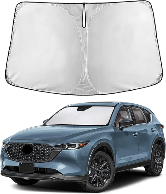 Autovir Windshield Sun Shade Fit for 2017-2024 2025 2026 Mazda CX-5 Sunshade, Front Car Window Shades Sun Visor, Blocks UV Rays & Heat, Car Accessories