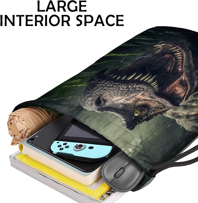 Drawstring Backpack for String Bag Waterproof Cute Sports Beach Swimming Travel (13"×17")-Dragon