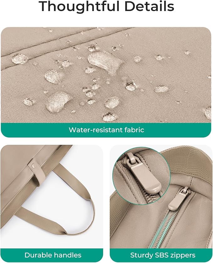 BAGSMART Tote Bag for Women, Foldable Tote Bag With Zipper Travel Shoulder Bag Handbag for Work