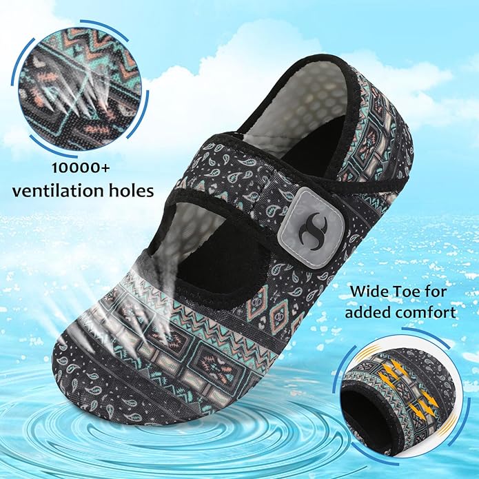 Water Shoes for Women Men Barefoot Beach Swim Aqua Socks Summer Wide Slides Sandals Quick Dry Pool River Sea Sock Shoes
