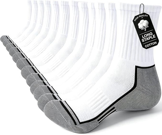 Urban Virgin Men Athletic Quarter Running Compression Socks Cotton Cushioned Athletic Ankle Moisture Wicking Socks Women