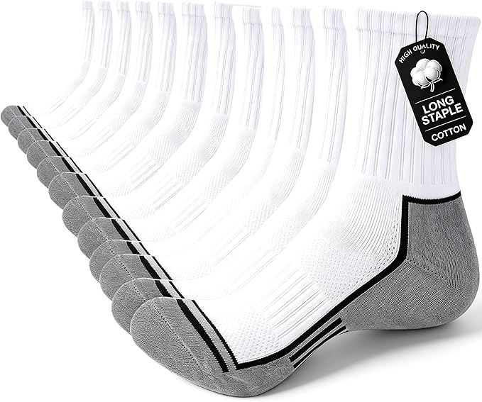 Urban Virgin Men Athletic Quarter Running Compression Socks Cotton Cushioned Athletic Ankle Moisture Wicking Socks Women